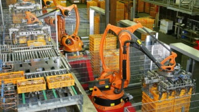 Factory Automation Robotics Palettizing Bread