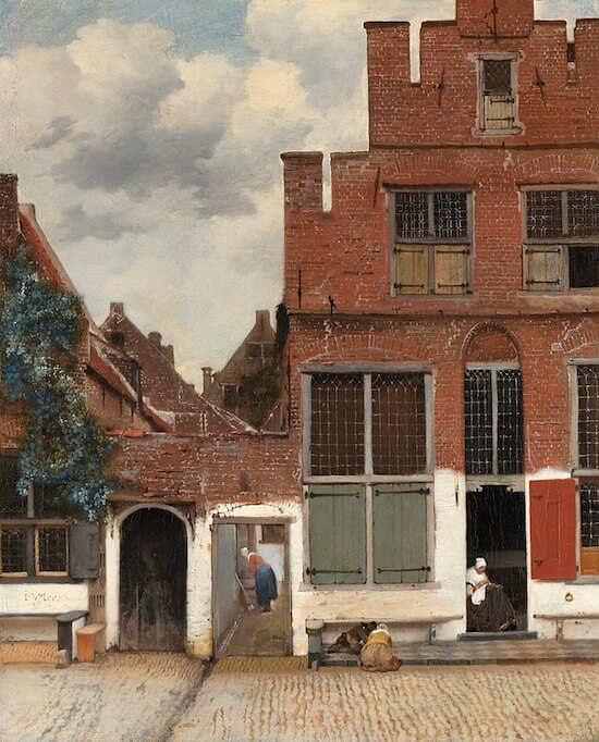 727px Johannes Vermeer Gezicht op huizen in Delft bekend als Het straatje Google Art Project