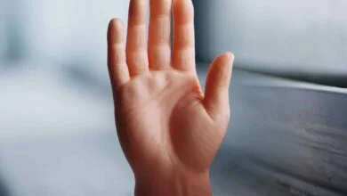 one hand